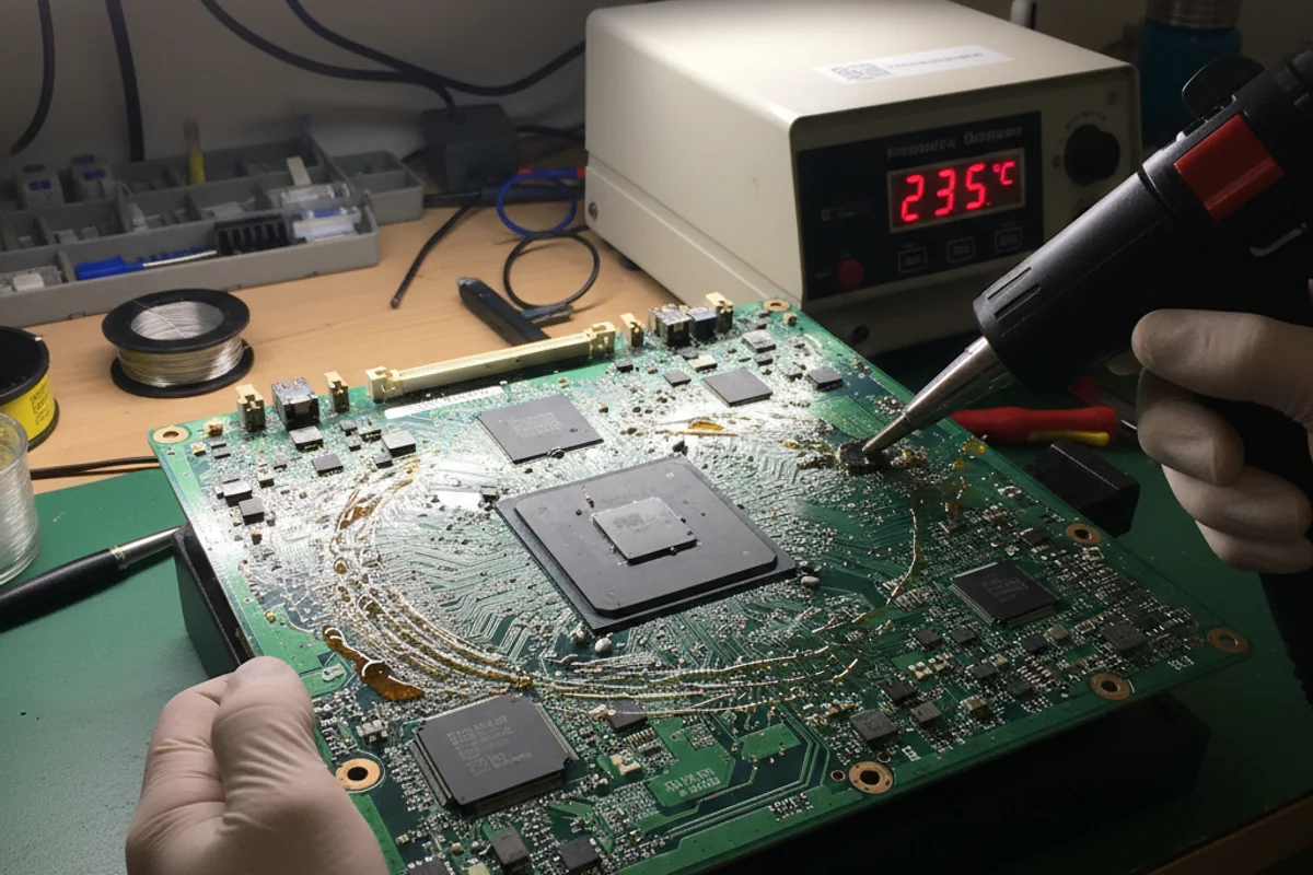 Microsoudure carte mère console à Ouchy - Réparation Ordinateur Lausanne